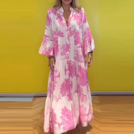 Rosa – Elegancka Sukienka w Kwiaty