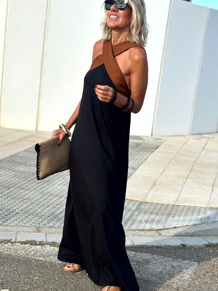 Sienna – Elegancka Sukienka z Odkrytymi Plecami