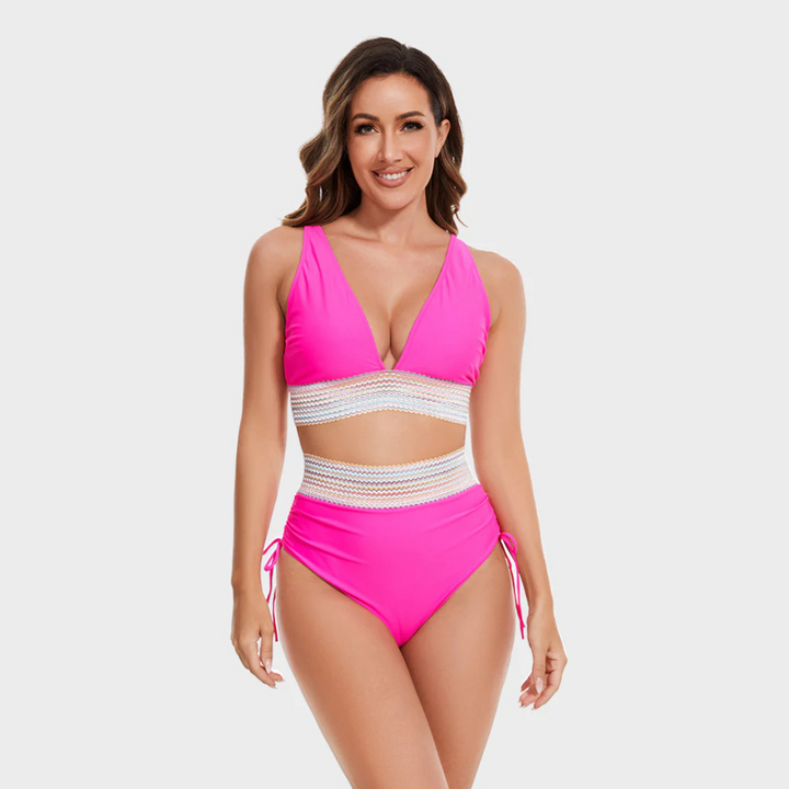 Noor – Zestaw Bikini z Wysokim Stanem