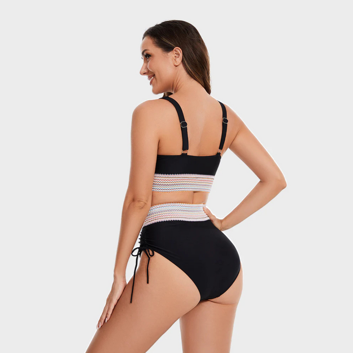 Noor – Zestaw Bikini z Wysokim Stanem