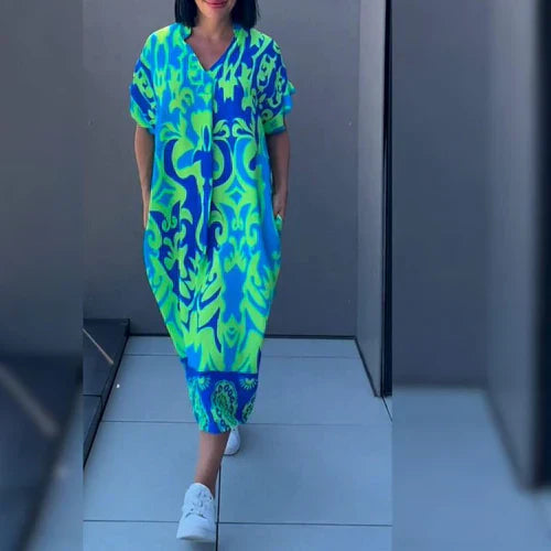 Elena - Elegancka Sukienka w Kwiaty