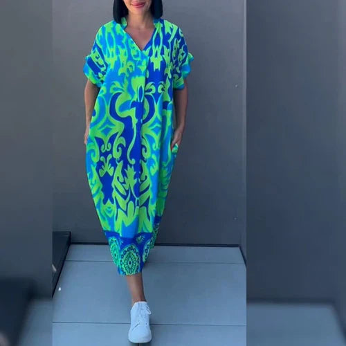 Elena - Elegancka Sukienka w Kwiaty